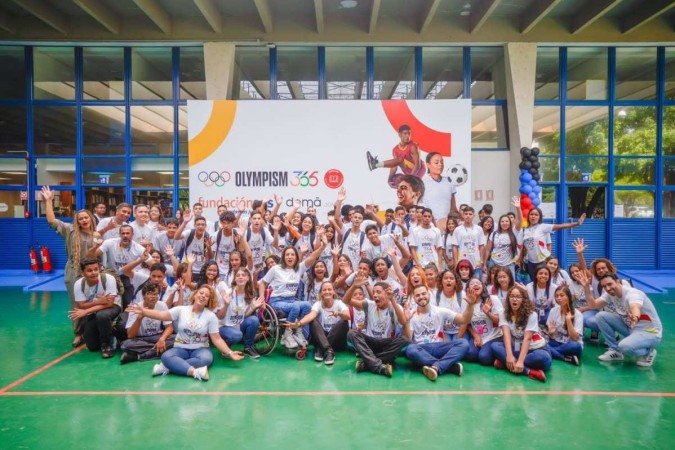 Jovens aprendizes participam do lançamento do Olympism 365, projeto do Comitê Olímpico Internacional - (crédito: Bruno Abarno) Jovens aprendizes participam do lançamento do Olympism 365, projeto do Comitê Olímpico Internacional - (crédito: Bruno Abarno)