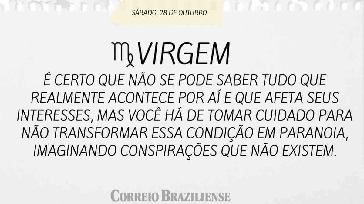 VIRGEM  | 29 DE OUTUBRO