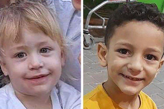 Omer Siman-Tov e Omar Bilal al-Banna tinham quatro anos quando foram mortos - (crédito: Arquivo pessoal/BBC) Omer Siman-Tov e Omar Bilal al-Banna tinham quatro anos quando foram mortos - (crédito: Arquivo pessoal/BBC)