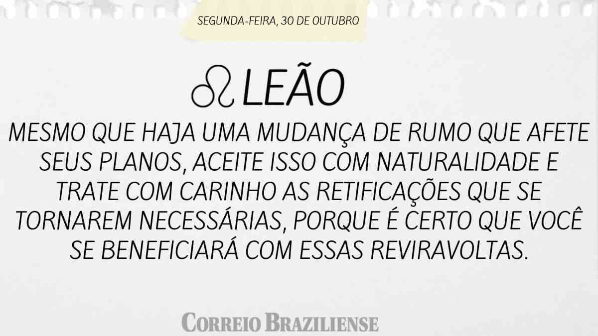 LEÃO  | 30 DE OUTUBRO