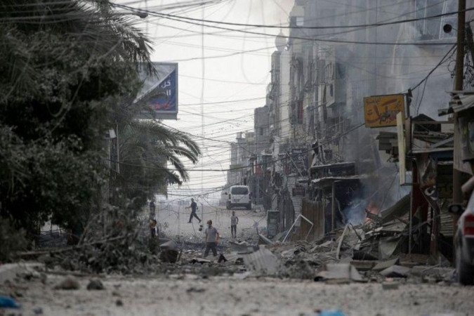 Palestinos estão sem comunicação - (crédito: EPA-EFE/REX/SHUTTERSTOCK) Palestinos estão sem comunicação - (crédito: EPA-EFE/REX/SHUTTERSTOCK)