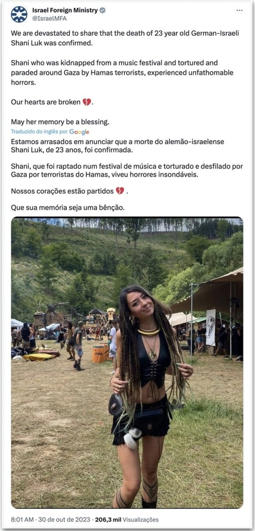 Desaparecimento DJ Shani Louk