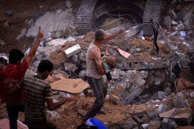 Cidade de Jabalia, no norte de Gaza - (crédito: MAHMUD HAMS / AFP) Cidade de Jabalia, no norte de Gaza - (crédito: MAHMUD HAMS / AFP)