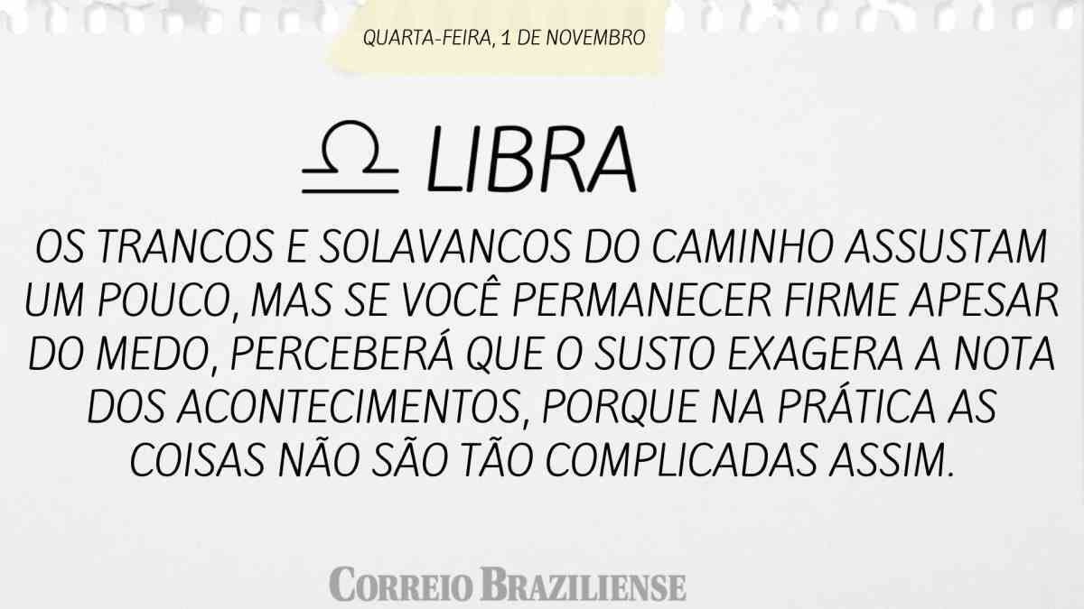 LIBRA  | 01 DE NOVEMBRO