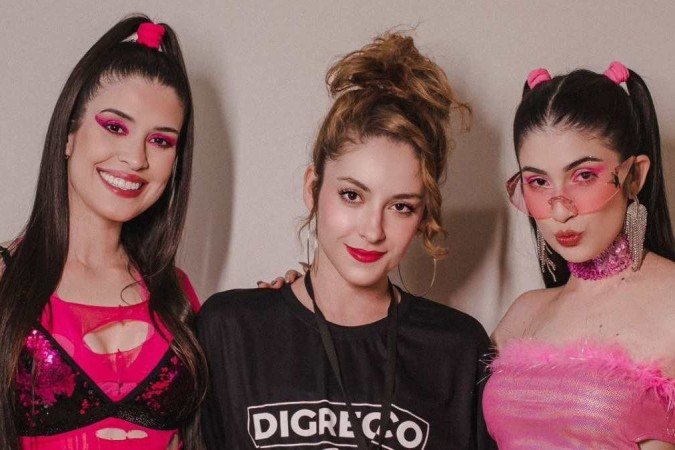 Gabriella Di Greccho ao lado das irmÃ£s, Camilla a Giovanna -  (crédito: DivulgaÃ§Ã£o)