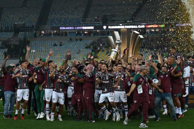 A conquista foi diante de 70 mil torcedores, que lotaram o Maracanã -  (crédito:  AFP)