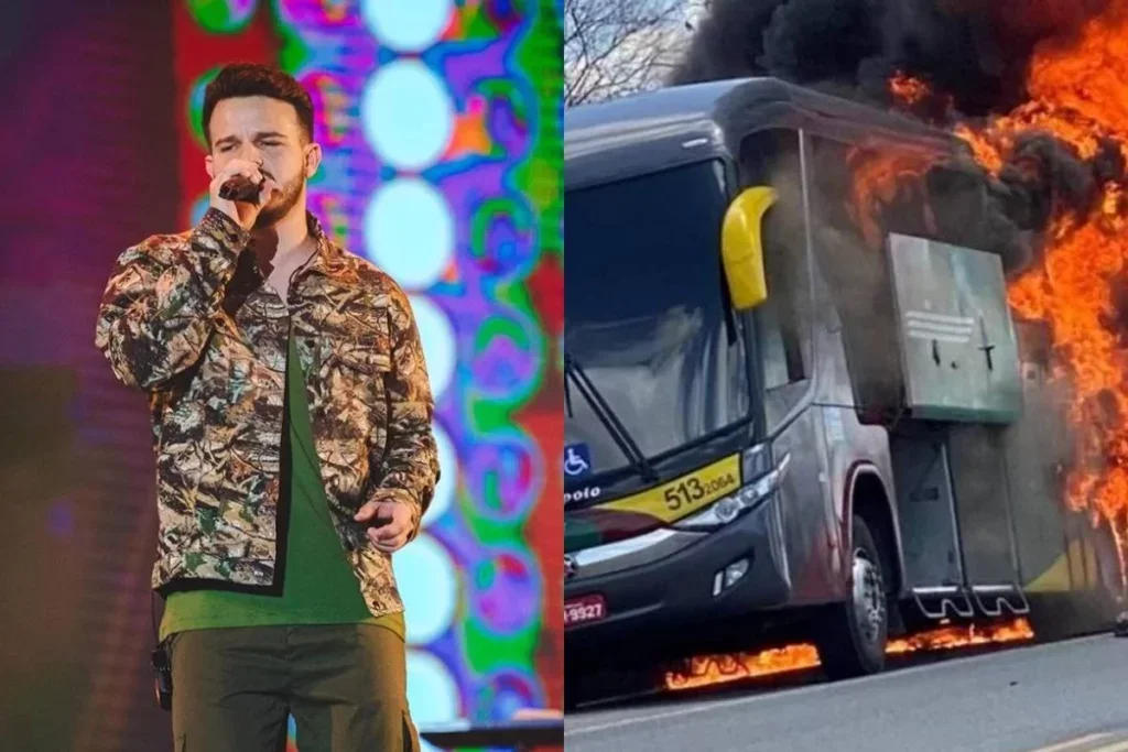 Matheus Fernandes se pronuncia após ônibus com equipe pegar fogo: Matheus Fernandes se pronuncia após ônibus com equipe pegar fogo: