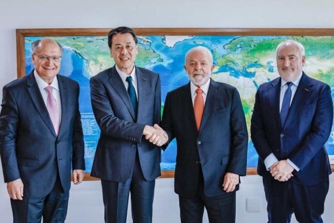Uchida anunciou intenção da empresa de exportar para a América Latina e outros países a partir do Brasil - (crédito: Ricardo Stuckert / PR) Uchida anunciou intenção da empresa de exportar para a América Latina e outros países a partir do Brasil - (crédito: Ricardo Stuckert / PR)