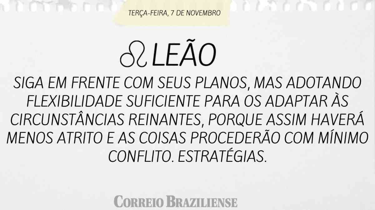 LEÃO  | 7 DE NOVEMBRO