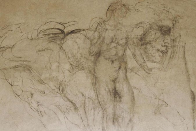 Desenhos lembram algumas das obras de renome do gênio renascentista, como 'David' e afrescos da Capela Sistina - (crédito: Musei del Bargell/EPA-EFE/REX/Shutterstock) Desenhos lembram algumas das obras de renome do gênio renascentista, como 'David' e afrescos da Capela Sistina - (crédito: Musei del Bargell/EPA-EFE/REX/Shutterstock)