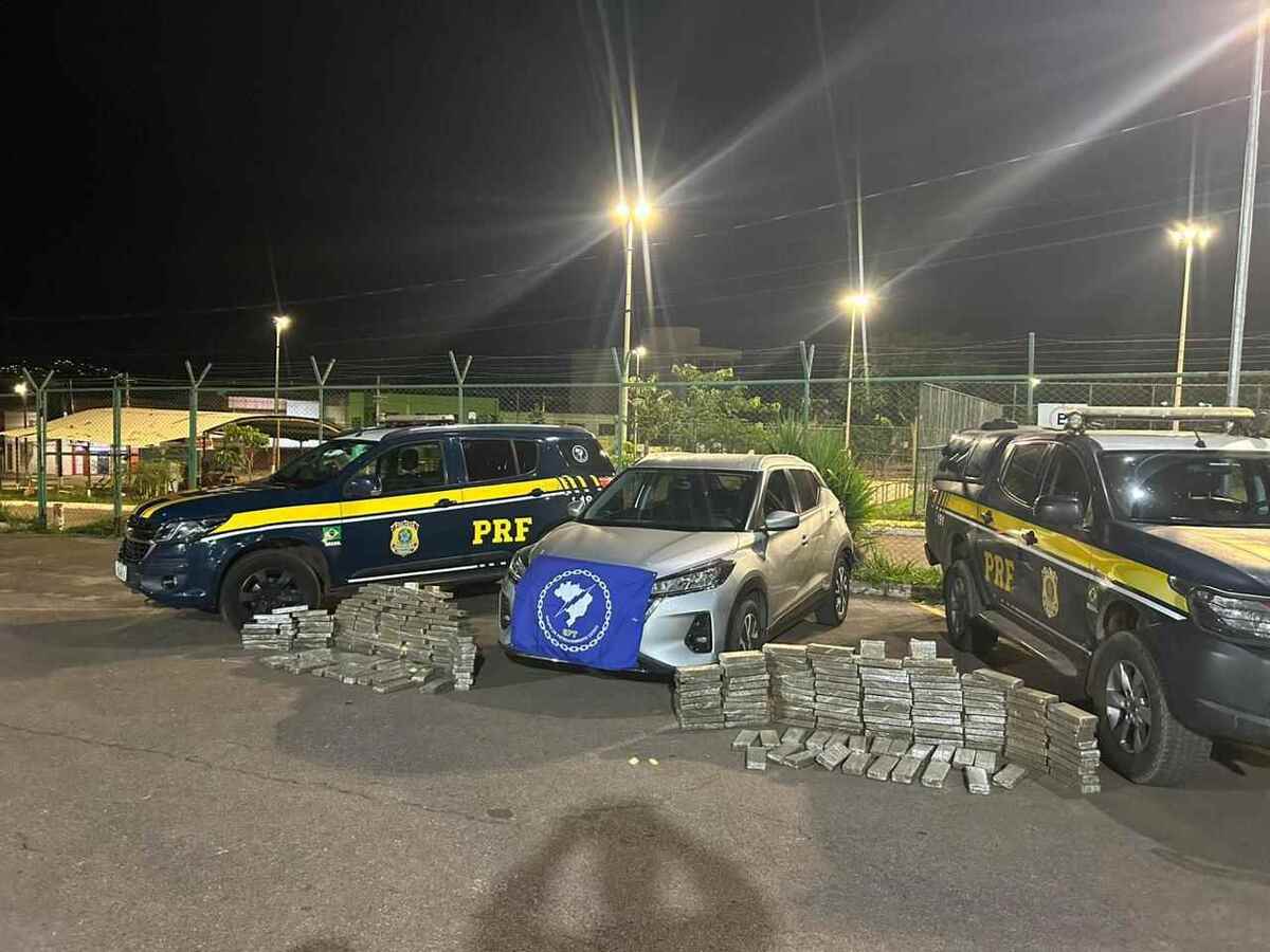 Cerca de 233 kg de drogas foram apreendidas no DF ontem -  (crédito: Divulgação/PRF)