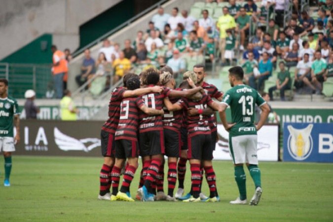 36ª rodada do Campeonato Brasileiro de 2019: Palmeiras 1 x 3 Flamengo, no Allianz Parque - Gols: Matheus Fernandes (PAL); Arrascaeta e Gabigol (2) (FLA).