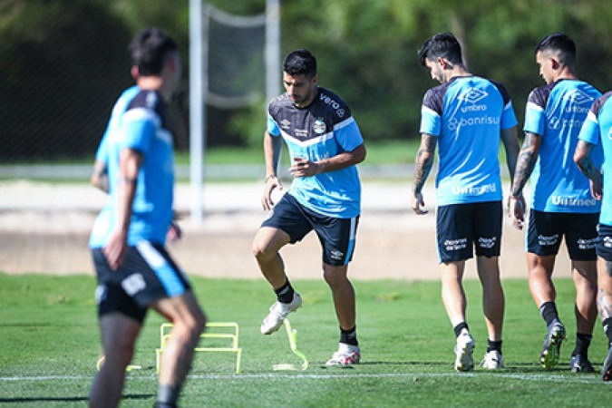 Grêmio intensifica a preparação para o jogo contra o Botafogo -  (crédito:  Lucas Uebel/Gremio FBPA)