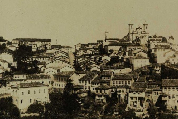 Exploração do ouro povoou o interior do Brasil, em torno de cidades como Vila Rica (atual Ouro Preto) - (crédito: Biblioteca Nacional) Exploração do ouro povoou o interior do Brasil, em torno de cidades como Vila Rica (atual Ouro Preto) - (crédito: Biblioteca Nacional)
