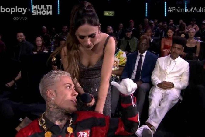 Tatá Werneck perguntou MC Daniel sobre paixão pela modelo Yasmin Brunet - (crédito: Reprodução Multishow) Tatá Werneck perguntou MC Daniel sobre paixão pela modelo Yasmin Brunet - (crédito: Reprodução Multishow)