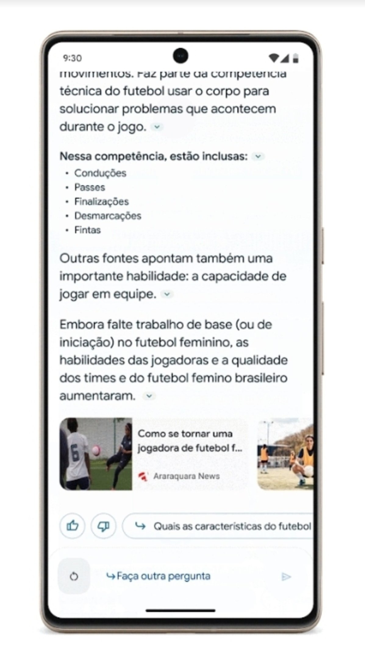 Telas com o novo sistema de buscas do Google 