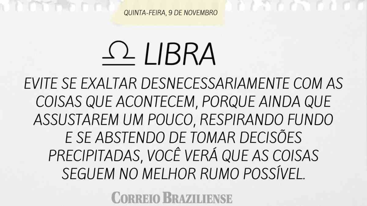 LIBRA  | 9 DE NOVEMBRO