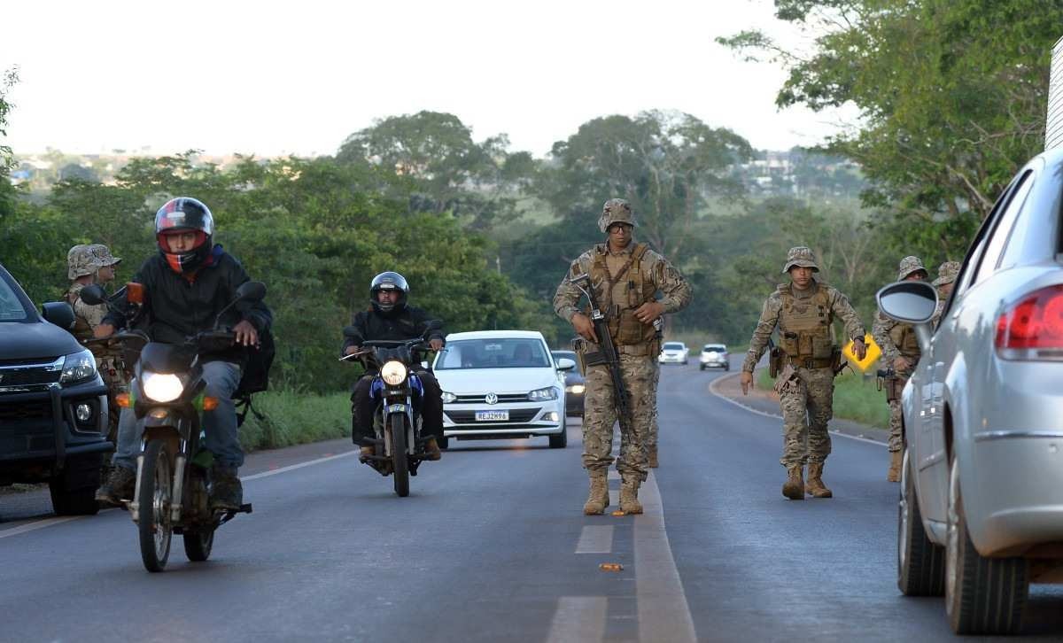  Comando de Operações de Divisas (COD) montou policiamento na fronteira do DF com Goiás contra tráfico de drogas e armamentos 