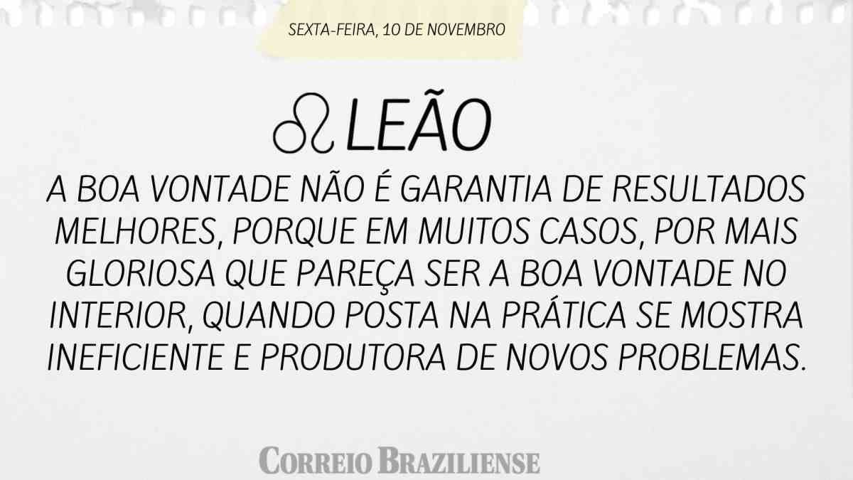 LEÃO  | 10 DE NOVEMBRO