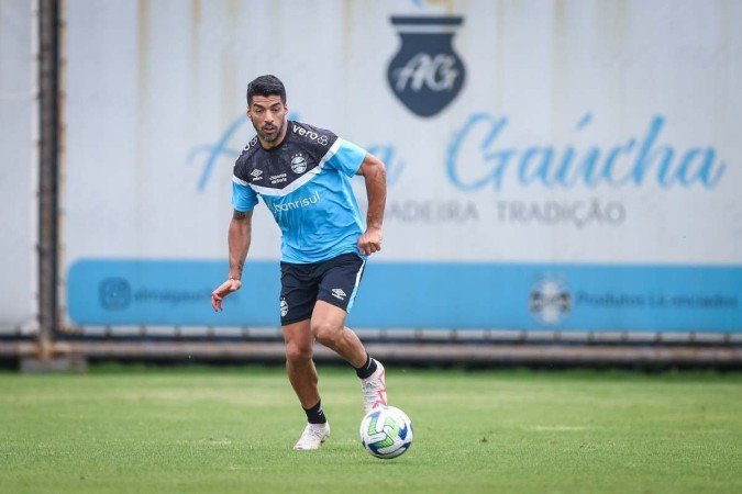 Com 14 gols, Luis Suárez é o terceiro artilheiro da competição - (crédito: Lucas Uebel/Gremio FBPA) Com 14 gols, Luis Suárez é o terceiro artilheiro da competição - (crédito: Lucas Uebel/Gremio FBPA)