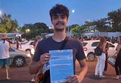 Lorenzo Rechiuti, 23, gostou do conteúdo da segunda prova -  (crédito: Letícia Mouhamad/CB/D.A Press)