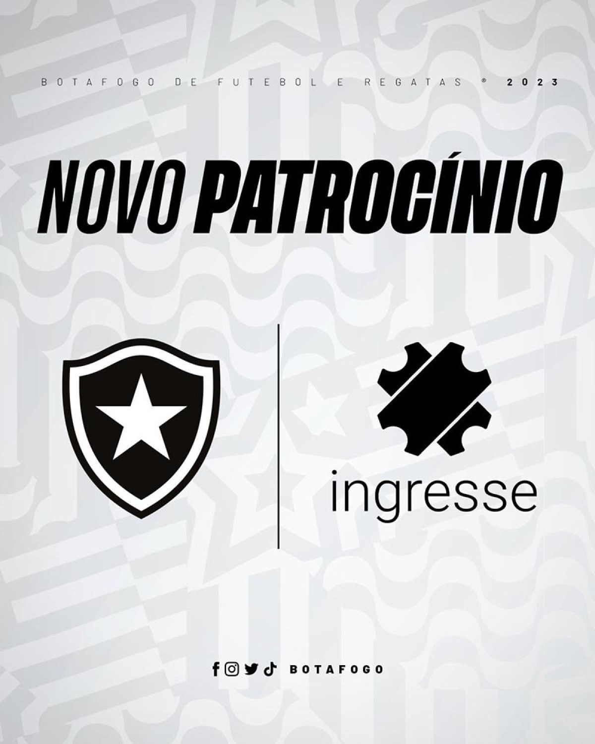 Botafogo fecha patrocínio com empresa de ingressos e entretenimento