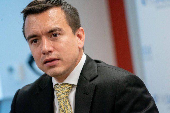 Daniel Noboa deve assumir o cargo nessa quinta-feira (23/11) - (crédito: STEFANI REYNOLDS / AFP) Daniel Noboa deve assumir o cargo nessa quinta-feira (23/11) - (crédito: STEFANI REYNOLDS / AFP)