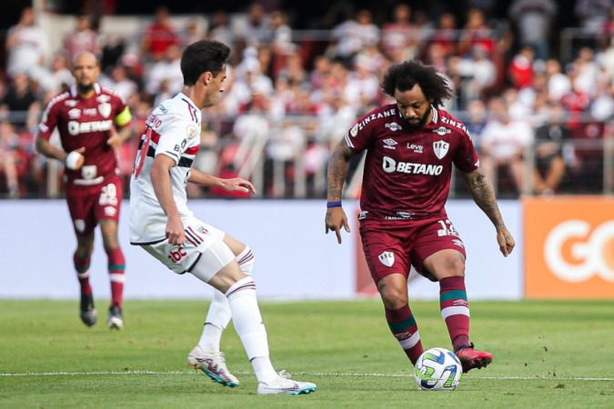 Fluminense x São Paulo: jogo terá troca de faixas e mosaico 3D vetado pela Conmebol -  (crédito:  MARCELO GONCALVES / FLUMINENSE)