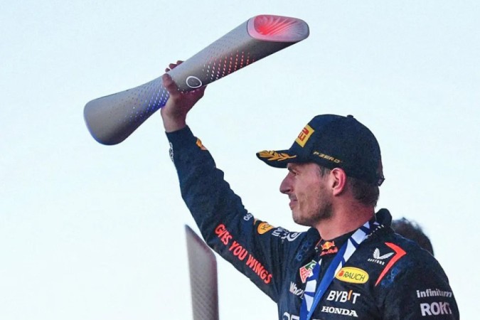  Max Verstappen comemora vit..ria no GP do Jap..o.Reprodu....o/Twitter/Max Verstappen
     -  (crédito: Jogada10)