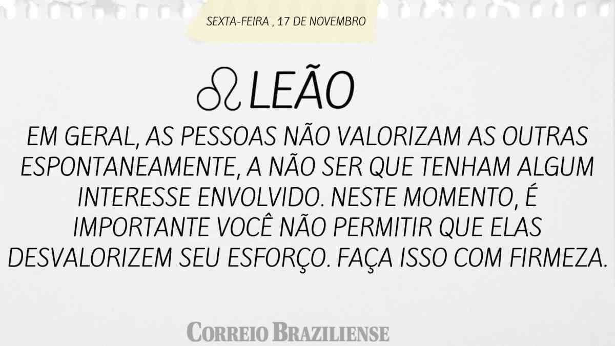 LEÃO  | 17 DE NOVEMBRO