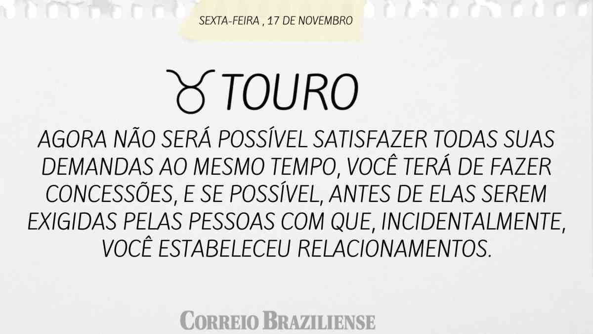 TOURO  | 17 DE NOVEMBRO