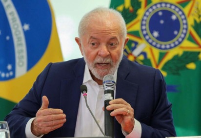 Lula iniciou o discurso comentando sobre a situação política mundial -  (crédito: Fabio Pozzebom/Agência Brasil)