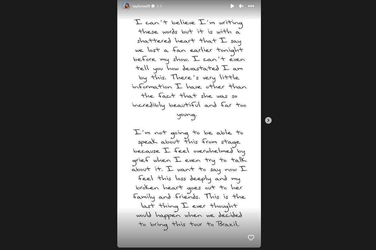 A cantora disse estar com o "coração partido" após a morte de Ana Clara Benevides