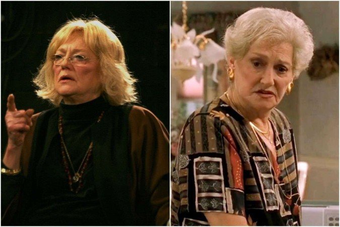 À esquerda, Suzanne em uma aula de atuação em estúdio próprio, no qual se dedicou por mais de 40 anos como professora. À direita, em Os Sopranos - (crédito: Suzanne Shepherd website/Reprodução - HBO/Divulgação) À esquerda, Suzanne em uma aula de atuação em estúdio próprio, no qual se dedicou por mais de 40 anos como professora. À direita, em Os Sopranos - (crédito: Suzanne Shepherd website/Reprodução - HBO/Divulgação)