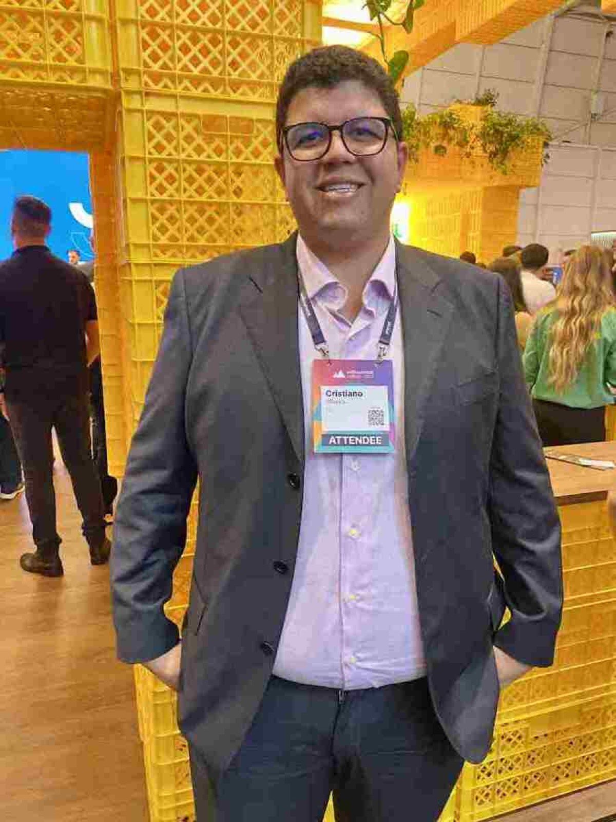 Cristiano Oliveira, COO da startup TQI, na Web Summit de 2023 