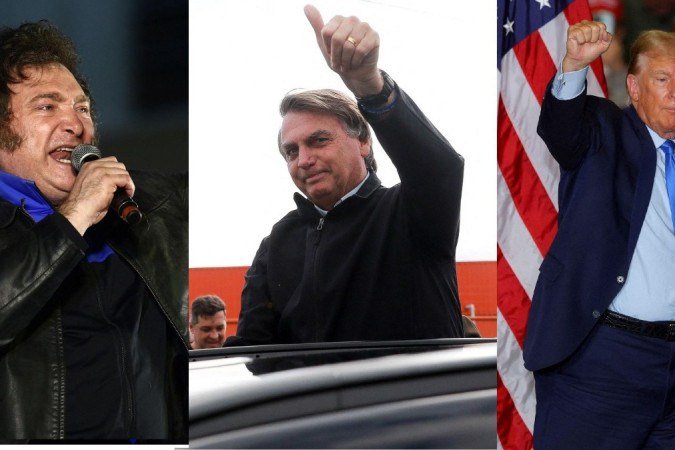 No que Javier Milei, Jair Bolsonaro e Donald Trump se assemelham - e se diferenciam? - (crédito: Reuters/EPA) No que Javier Milei, Jair Bolsonaro e Donald Trump se assemelham - e se diferenciam? - (crédito: Reuters/EPA)