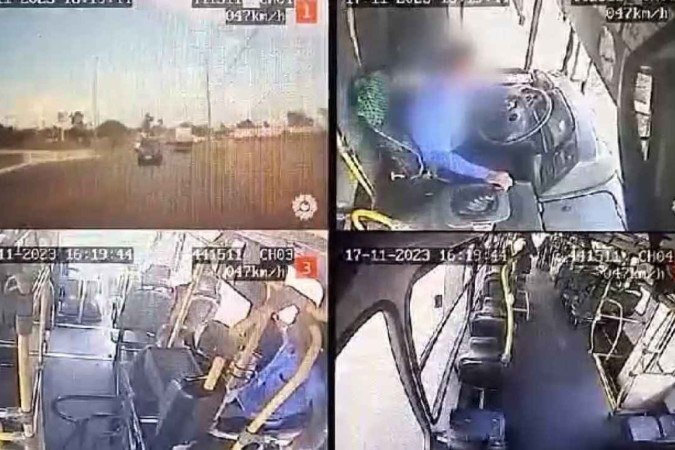 Veja momento da colisão - (crédito: Material cedido ao Correio) Veja momento da colisão - (crédito: Material cedido ao Correio)