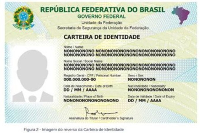  Carteira de Identidade Nacional - CIN. -  (crédito:  Governo Federal/Divulgação)