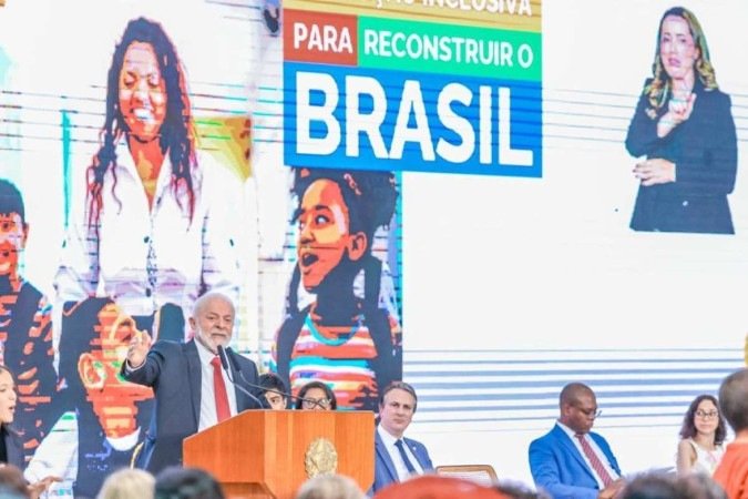 No Planalto, Lula participou do lançamento do Plano de Afirmação e Fortalecimento da Política Nacional de Educação Especial na Perspectiva da Educação Inclusiva - (crédito: Ricardo Stuckert / PR) No Planalto, Lula participou do lançamento do Plano de Afirmação e Fortalecimento da Política Nacional de Educação Especial na Perspectiva da Educação Inclusiva - (crédito: Ricardo Stuckert / PR)
