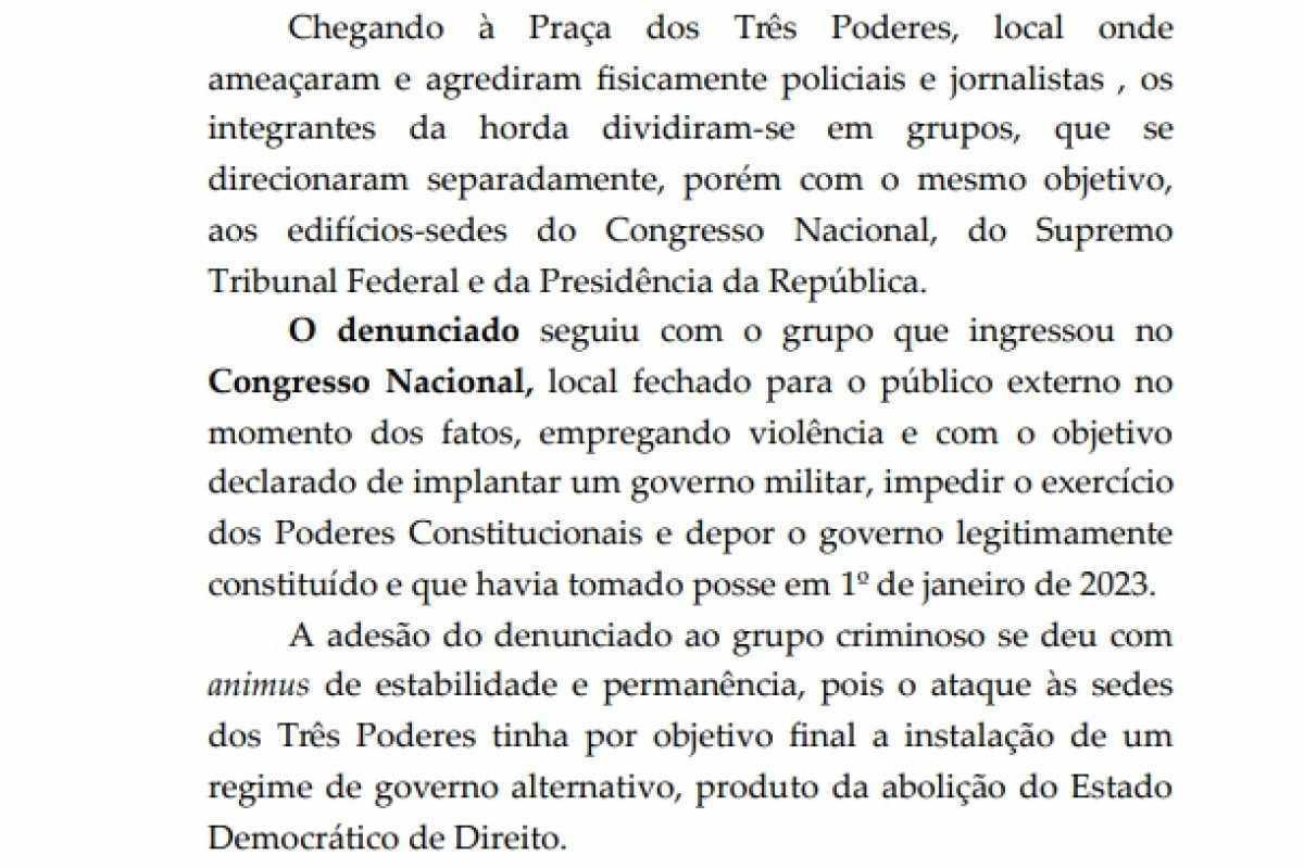 Relatório do ministro Alexandre de Moraes, do STF, e denúncia do Ministério Público Federal (MPF) contra Cleriston Pereira da Cunha