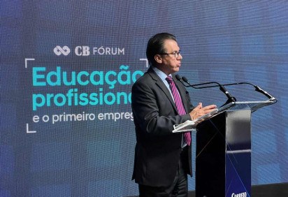 O ministro do Trabalho, Luiz Marinho, discursa na abertura do CB.Fórum - Educação profissional e o primeiro emprego -  (crédito: Cadu Ibarra/CB/D.A.Press)