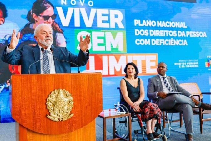 O presidente Lula discursou durante o lançamento do Novo Viver sem Limite - (crédito: Ricardo Stuckert/PR) O presidente Lula discursou durante o lançamento do Novo Viver sem Limite - (crédito: Ricardo Stuckert/PR)