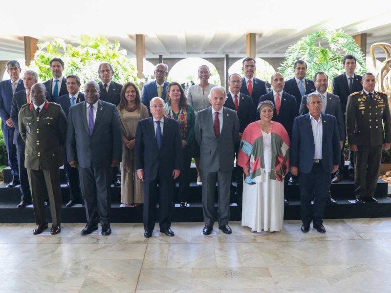 Brasília, DF 22/11/2023 Os ministros das Relações Exteriores, Mauro Vieira, e da Defesa, José Múcio, participam da 1ª Reunião Sul-Americana de Diálogo entre Ministros da Defesa e das Relações Exteriores, no Palácio Itamaraty