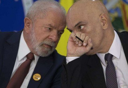 Lula e Alexandre de Moraes tamb&eacute;m foram alvo do grupo -  (crédito: Jo&eacute;dson Alves/Ag&ecirc;ncia Brasil)