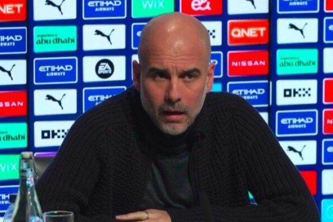 Em segundo lugar está Pep Guardiola, campeão da última Champions treinando o Manchester City. Foto: Divulgação/Manchester City 