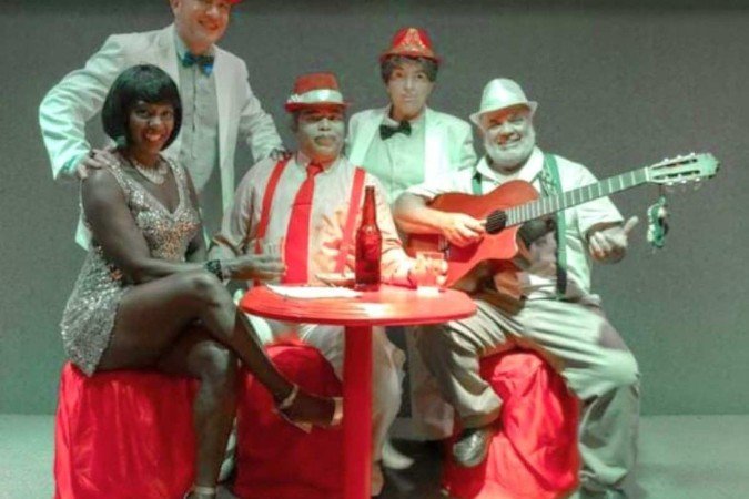 Grupo teatral, Hablado, apresenta espetáculo muiscal em homenagem ao samba brasileiro  -  (crédito: Divulgação: Casa Thomas Jefferson)