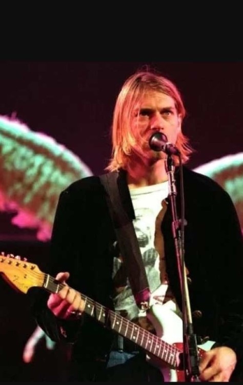 Kurt Cobain durante show do Nirvana, em 1993 -  (crédito: Jeff Kravitz/Filmmagic)