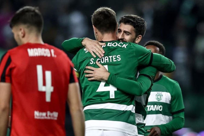 Sporting atropela o Dumiense pela TaÃ§a de Portugal -  (crédito: Foto: DivulgaÃ§Ã£o/Sporting CP)