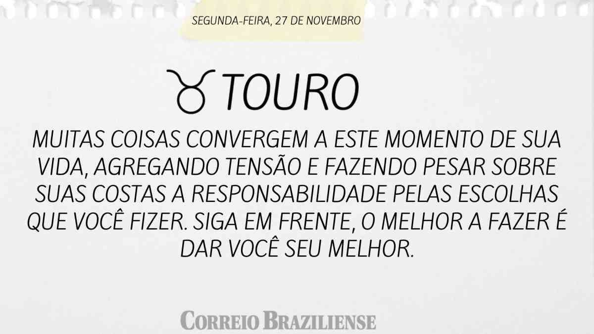 TOURO | 27 DE NOVEMBRO