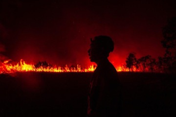 Incêndio florestal na Indonésia -  (crédito:  AFP)